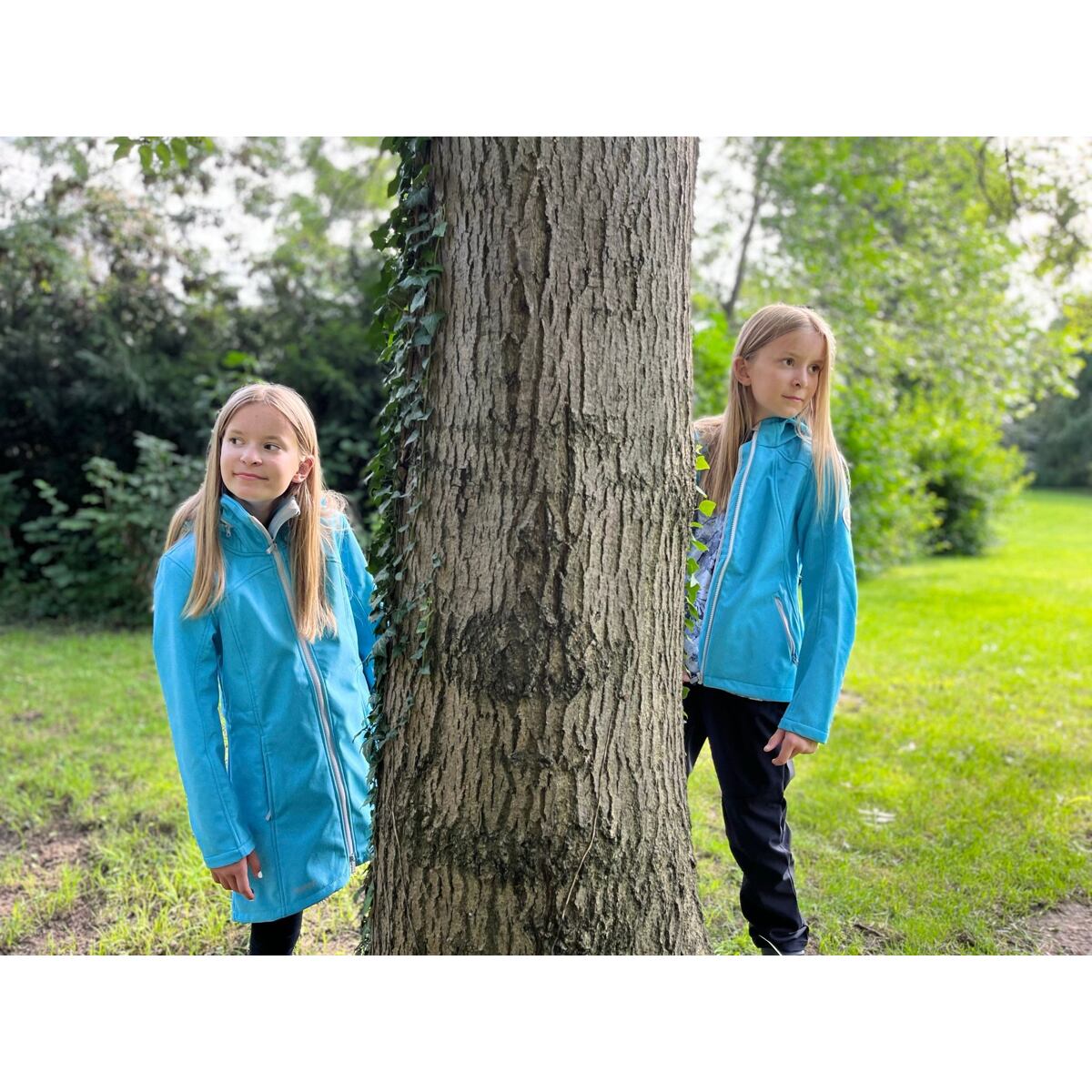 Huppa Dívčí softshellový kabát Ava arctic blue REFLEX