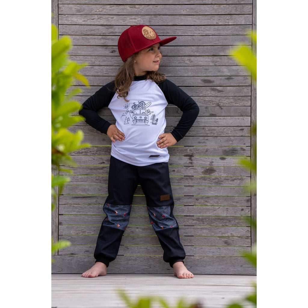 Promaledobrodruhy Dětské softshellové kalhoty s fleecem black/grey