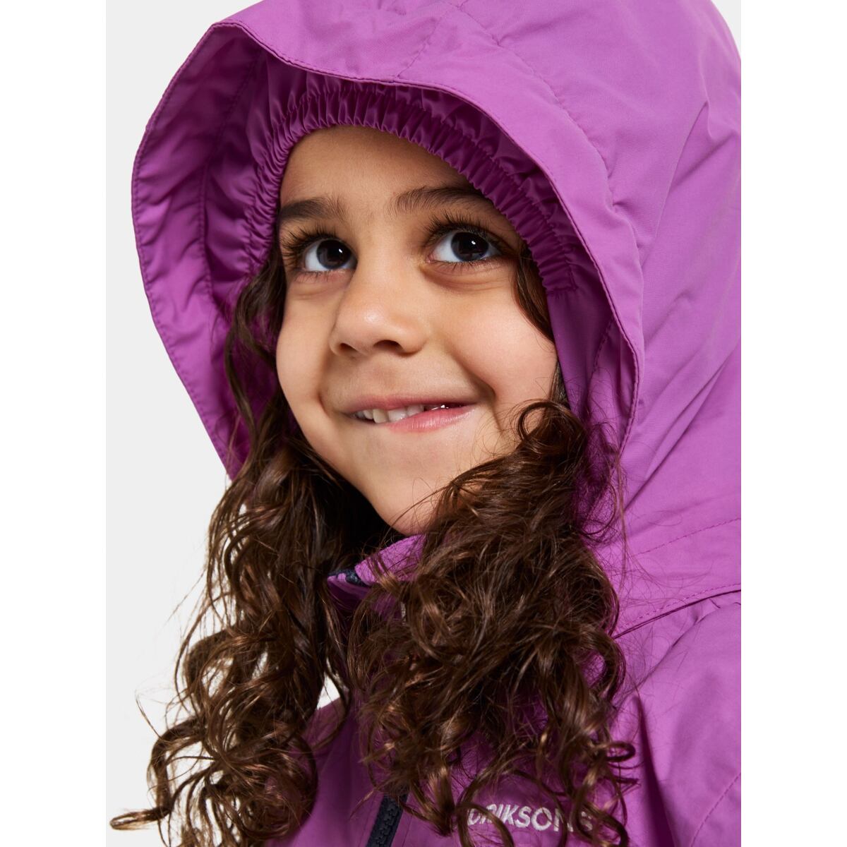 Didriksons Dětská nepromokavá bunda s fleecem Enso tulip purple - ROSTOUCÍ