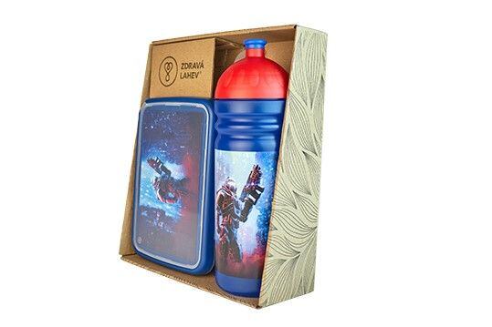ZDRAVÁ LAHEV® SET ZDRAVÁ LAHEV A ZDRAVÁ SVÁČA svačinový box a lahev 0,7l Cyberpunk