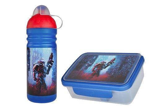 ZDRAVÁ LAHEV® SET ZDRAVÁ LAHEV A ZDRAVÁ SVÁČA svačinový box a lahev 0,7l Cyberpunk