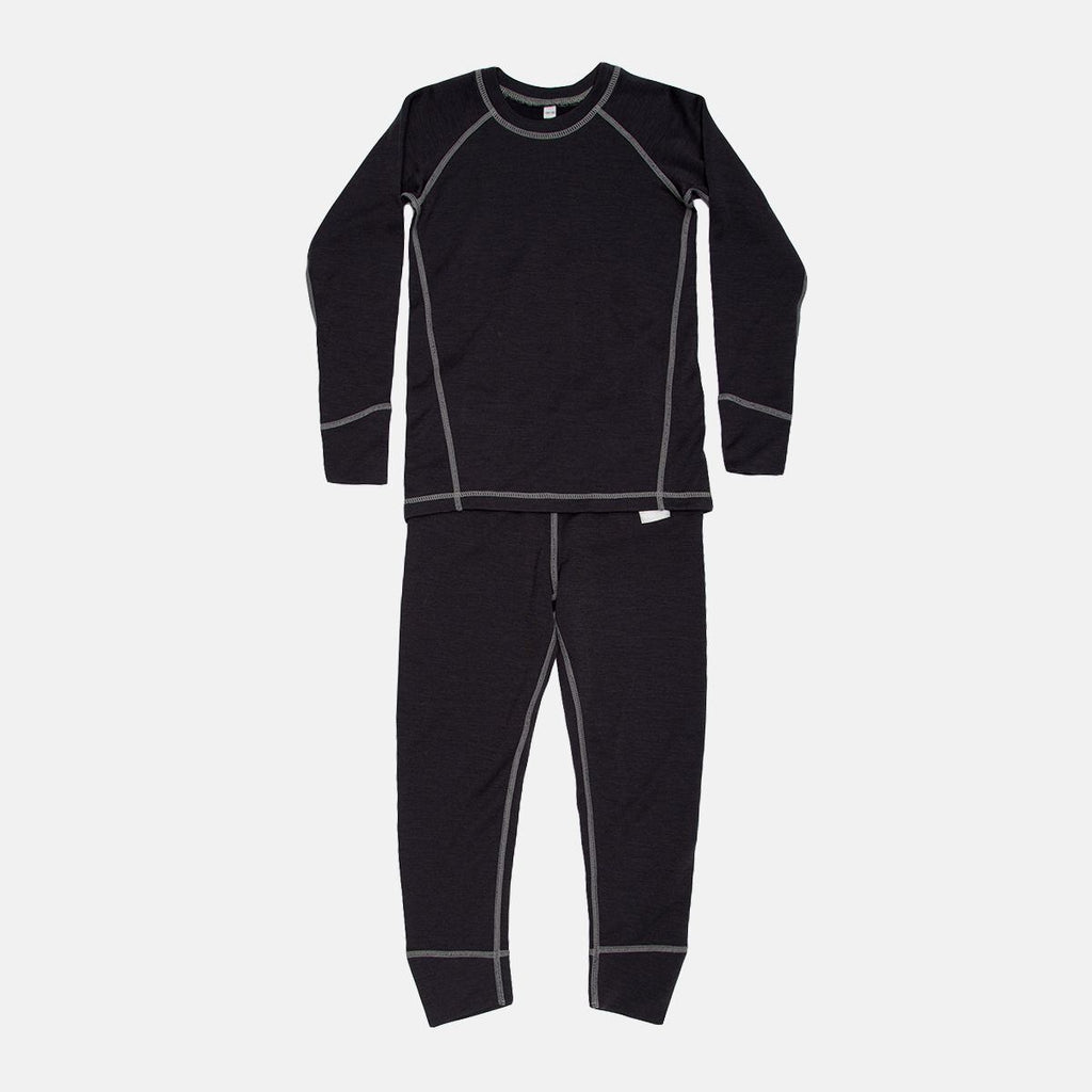 Huppa Dětské termoprádlo Ukko s merinem a bambusem dark gray