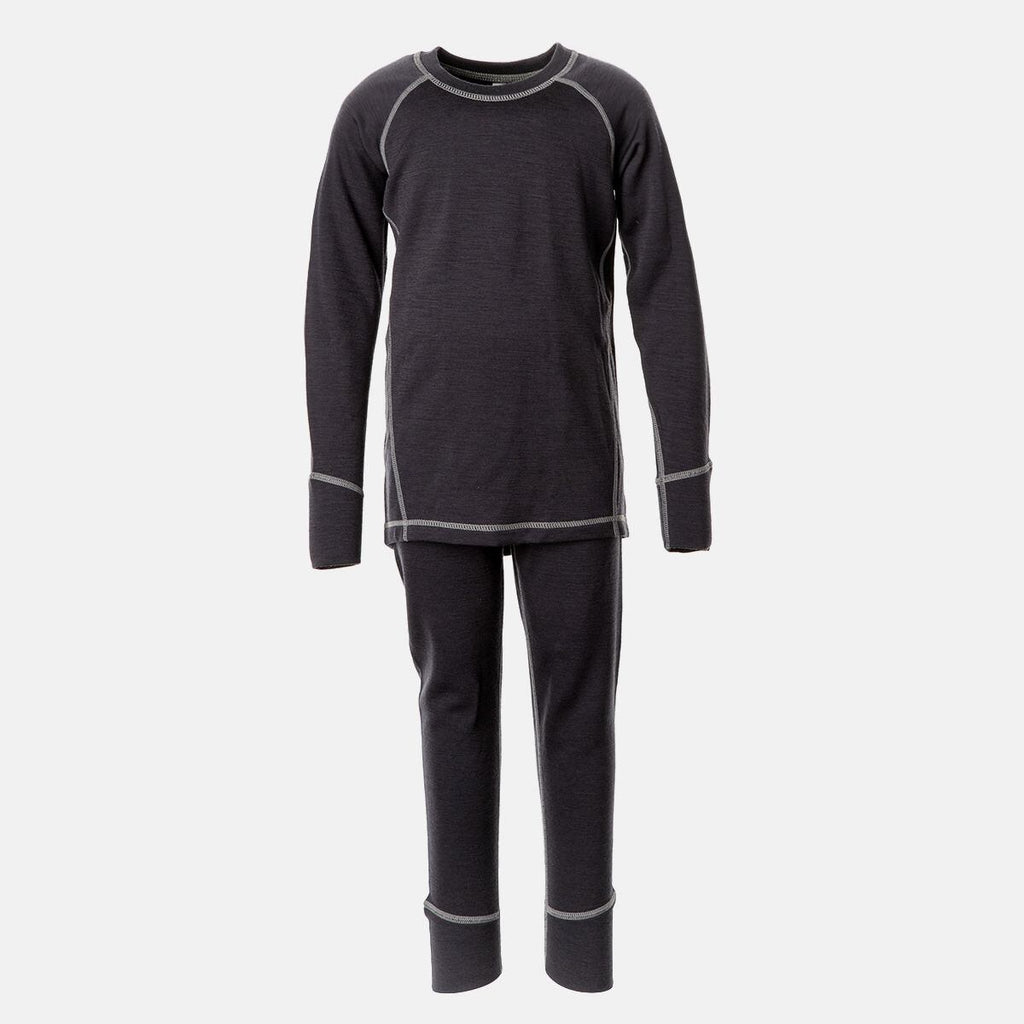 Huppa Dětské termoprádlo Ukko s merinem a bambusem dark gray