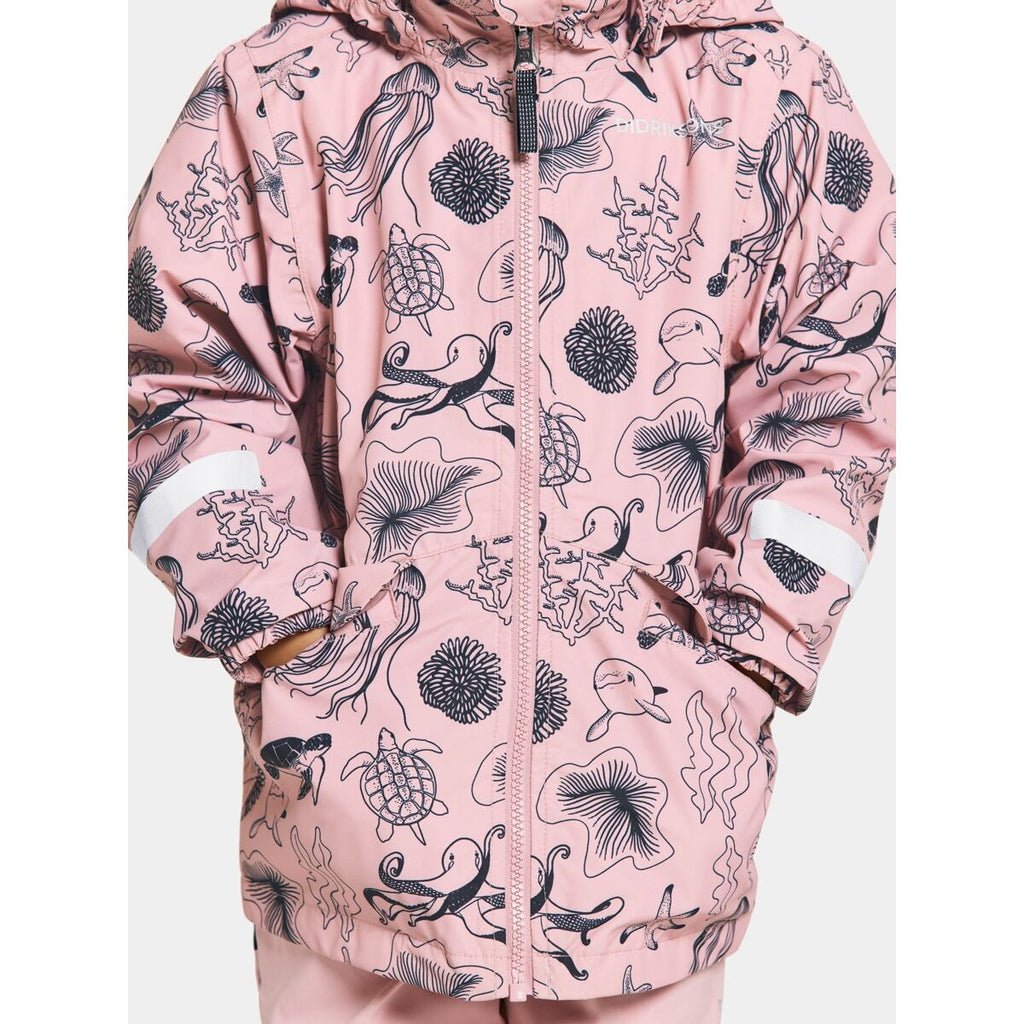 Didriksons Dětská nepromokavá bunda Norma ocean soft pink - ROSTOUCÍ