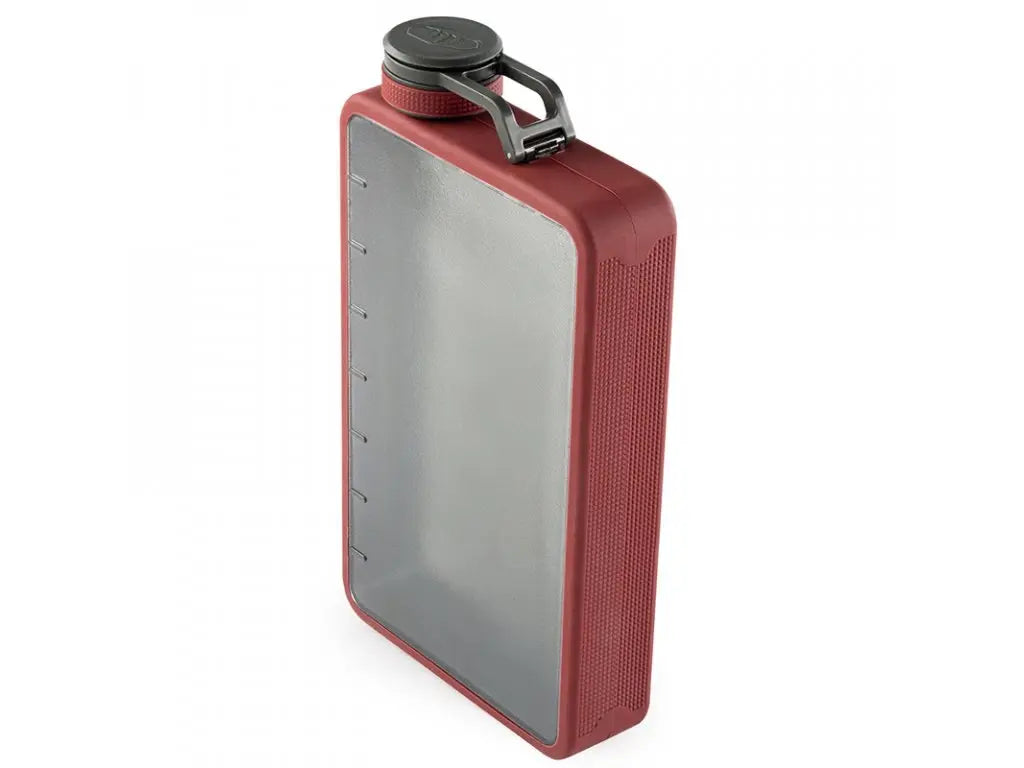 GSI outdoors Průhledná placatka GSI Outdoors Boulder Flask 475 ml haute red
