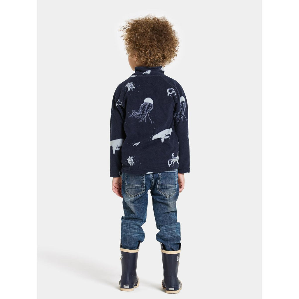 Didriksons Dětská fleecová mikina Monte winter ocean blue