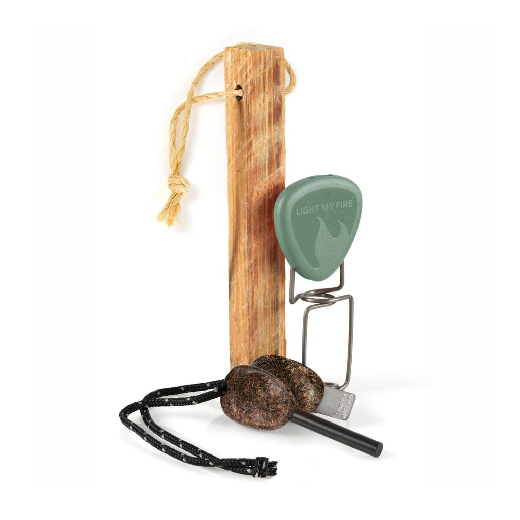 Light my fire 3dílná sada na rozdělání ohně FireLighting Kit 3pcs sandygreen/cocoshell - křesadlo