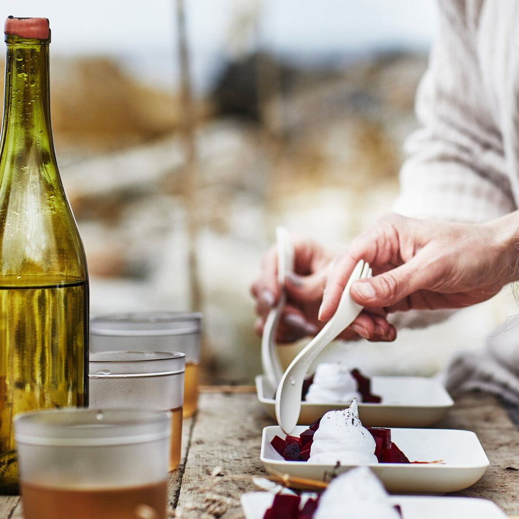 Light my fire Dětský cestovní příbor Swedish Spork little 2-pack hazyblue/dustypink