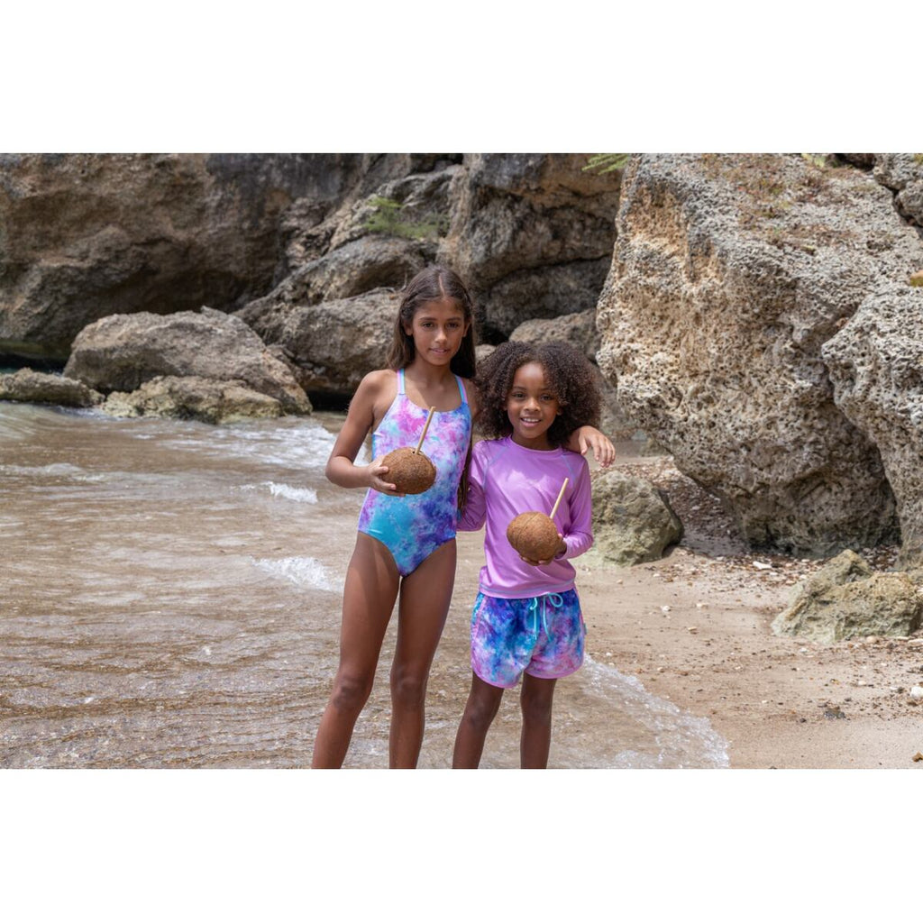 Playshoes Dívčí plavky s UV jednodílné Batik - turquoise