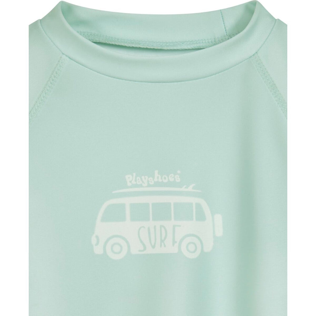 Playshoes Dětské UV tričko Surfbus mint green - krátký rukáv